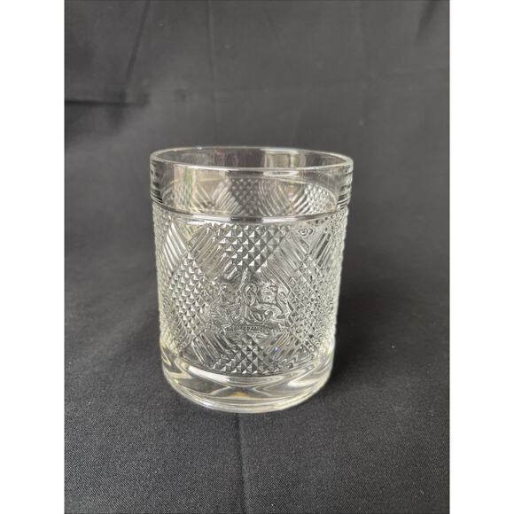 Ralph Lauren Safari Argyle Lion Crest Double Old Fashion Glass Barware - Picture 1 of 7
